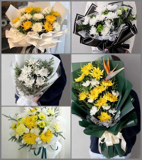 广东揭阳市普宁市梅林镇黄割田村白事花束代送
